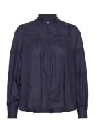 Shirt Tops Shirts Long-sleeved Navy Sofie Schnoor