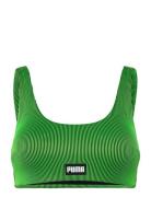 Puma Swim Women Ribbed Scoop Neck T Swimwear Bikinis Bikini Tops Bande...