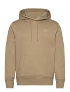 Logo Script Hoodie Tops Sweatshirts & Hoodies Hoodies Khaki Green GANT