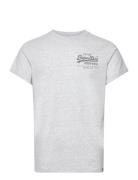 Classic Vl Heritage Chest Tee Tops T-Kortærmet Skjorte Grey Superdry