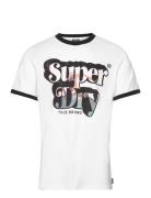 Photographic Logo T Shirt Tops T-Kortærmet Skjorte White Superdry