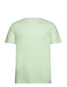 Mouliné O-Neck Tee S/S Tops T-Kortærmet Skjorte Green Lindbergh