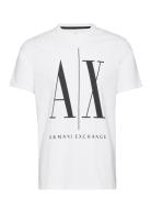 T-Shirt Tops T-Kortærmet Skjorte White Armani Exchange