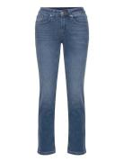 W. Drain Pipe Denim Bottoms Jeans Straight-regular Blue Svea