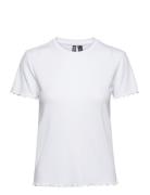 Pcnicca Ss O-Neck Top Jrs Noos Tops T-shirts & Tops Short-sleeved Whit...