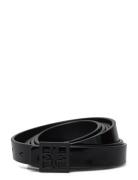 Hazel Double Length Patent Iconic Leather Belt Bælte Black Malina