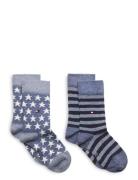 Th Kids Sock 2P Stars And Stripes Sokker Strømper Blue Tommy Hilfiger