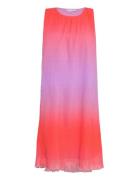 Plissé Dress In Dip Dye Kort Kjole Pink Coster Copenhagen