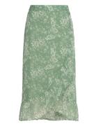 Vmsmilla H/W Wrap Skirt Wvn Ga Knælang Nederdel Green Vero Moda