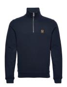 Belstaff Quarter Zip Sweatshirt Dark Ink Designers Sweatshirts & Hoodi...