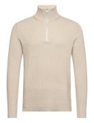 Jprccperfect Knit Half Zip Sn Tops Knitwear Half Zip Jumpers Beige Jac...