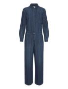 Crfrida Ankl Denim Jumpsuit Bottoms Jumpsuits Navy Cream