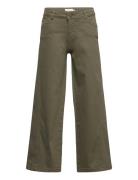 Jeans Wide Bottoms Jeans Wide Jeans Khaki Green Creamie