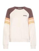 Surf Revival Raglan Crew Sport Sweatshirts & Hoodies Sweatshirts Cream...