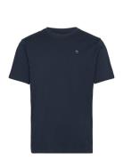 Loke Badge T-Shirt - Regenerative O Tops T-Kortærmet Skjorte Navy Know...