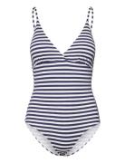 Ibiza Swimsuit Jacquard Badedragt Badetøj Navy Missya