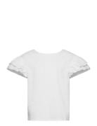 Linen-Blend Ruffled Blouse Tops Blouses & Tunics White Mango