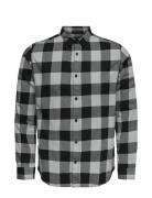 Onsgudmund Ls Checked Shirt Tops Shirts Casual Grey ONLY & SONS