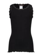 Rkbeatha Sl Strap Lace Top Tops T-shirts Sleeveless Black Rosemunde Ki...