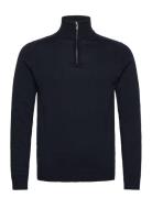 Bs Knud Regular Fit Knitwear Tops Knitwear Half Zip Jumpers Navy Bruun...