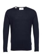 Slhrome Ls Knit Crew Neck Tops Knitwear Round Necks Navy Selected Homm...