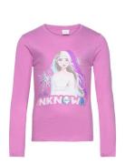 Tshirt Tops T-shirts Long-sleeved T-Skjorte Pink Frost