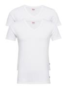 Levis Men V-Neck 2P Tops T-Kortærmet Skjorte White Levi´s