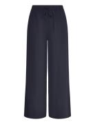Sc-Cissie Bottoms Trousers Wide Leg Navy Soyaconcept