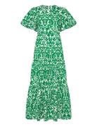 Yasgreena Ss Ankle Dress S. Maxikjole Festkjole Multi/patterned YAS