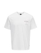 Onskye Reg Photo Ss Tee Tops T-Kortærmet Skjorte White ONLY & SONS