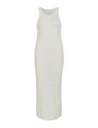 Vimargot Open O-Neck S/L Knit Dress/R Knælang Kjole White Vila