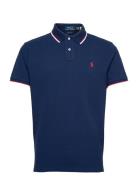 20/1 Mesh-Ssl-Psh Tops Polos Short-sleeved Navy Polo Ralph Lauren