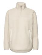 Yoke Halfzip Sport Sweatshirts & Hoodies Fleeces & Midlayers Beige Ten...