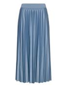 Vinitban Midi Skirt - Noos Knælang Nederdel Blue Vila