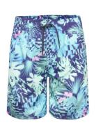 Swimshorts Tropical Badeshorts Blue Lindex