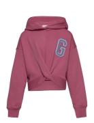 Twisted Sweat Hoodie Tops Sweatshirts & Hoodies Hoodies Pink GANT