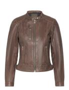 Esther Racer Jacket Læderjakke Skindjakke Brown Jofama