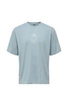 Onsmalik Life Rlx Ss Tee Tops T-Kortærmet Skjorte Blue ONLY & SONS