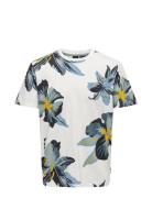 Onsklop Reg Ss Floral Tee Noos Tops T-Kortærmet Skjorte White ONLY & S...