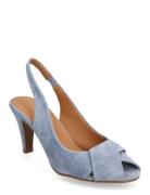 Sling Back Shoes Heels Pumps Sling Backs Blue Billi Bi