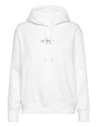 Monologo Regular Hoodie Tops Sweatshirts & Hoodies Hoodies White Calvi...