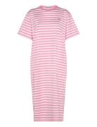 Tasaraita Over D Dress Knælang Kjole Pink Marimekko