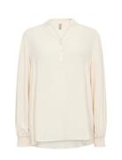 Sc-Radia Tops Blouses Long-sleeved Cream Soyaconcept