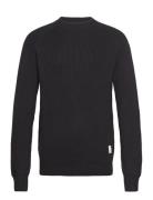 Knitted Pullover Tops Knitwear Round Necks Black Resteröds