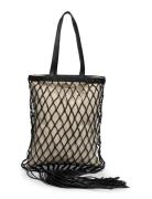 Leather Shopper Bag Shopper Taske Black Mango