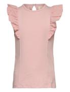 Top Ns Lace Tops T-shirts Sleeveless Pink Creamie