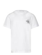 Chest Monogram T-Shirt Tops T-Kortærmet Skjorte White Calvin Klein