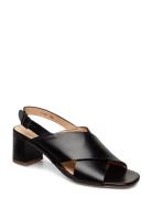 Sandals - Block Heels Sandal Med Hæl Black ANGULUS