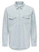Onsbane 3247 Dnm Shirt Noos Tops Shirts Casual Blue ONLY & SONS