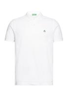 H/S Polo Shirt Tops Polos Short-sleeved White United Colors Of Benetto...